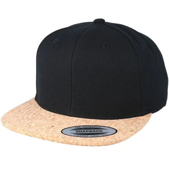 Yupoong - Negro snapback Gorra - Black/Cork Snapback @ Hatstore