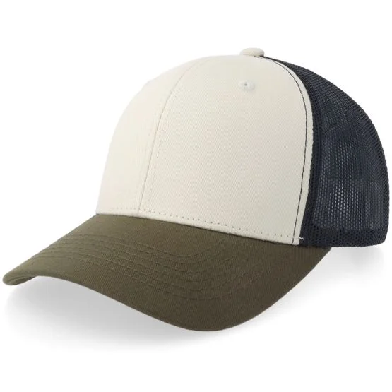 Equip - Beige trucker Czapka Z Daszkiem - Ivory/Forest/Black Trucker @ Hatstore