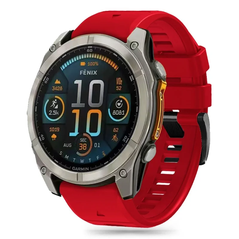 Tech-Protect silikoninen hihna Garmin Fenix 5X / 5X Plus / 6X / 6X Pro / 7X / 8 (51 mm) - punainen