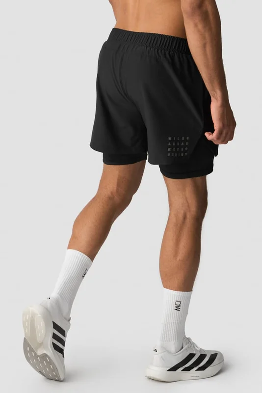 ICANIWILL - Mirage 2-in-1 5 Inch Shorts Black- Shorts - Heren - sportkleding van ICIW