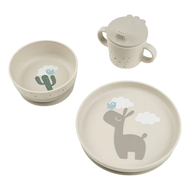 Done by Deer Foodie dinner set Lalee Sand Mata & äta Beige ONESIZE