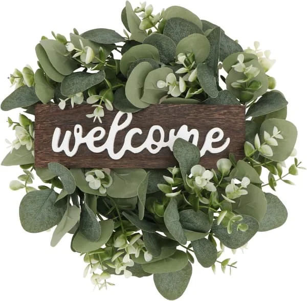 Kunstig Eucalyptus Krans Blade Krans Velkomst Krans Dør Wr