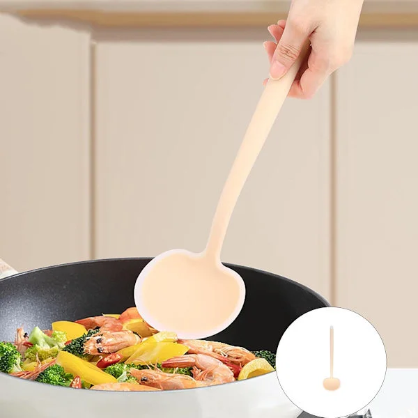 Soppformet myk silikon kjøkkenredskap - Non-stick slikkepott - Tåler oppvaskmaskin - Ripefri silikon slikkepott - Liten