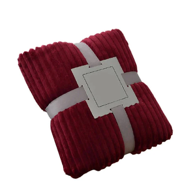 Stort pledd i flanellfleece 100x150cm Polyester Mykt Komfortabelt Lett Luksuriøst Sengepledd for