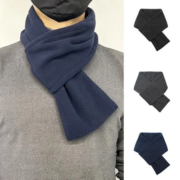 Varmt tørklæde, trendy og enkelt, grænseoverskridende levering, ensfarvet, herre, fleece, kuldebeskyttende tørklæde