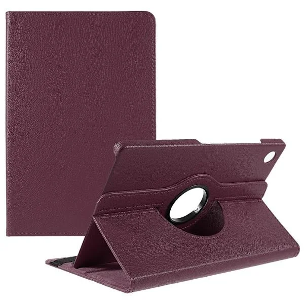 SKALO Samsung Galaxy Tab A11+ 360 Litchi Kotelo - Violetti