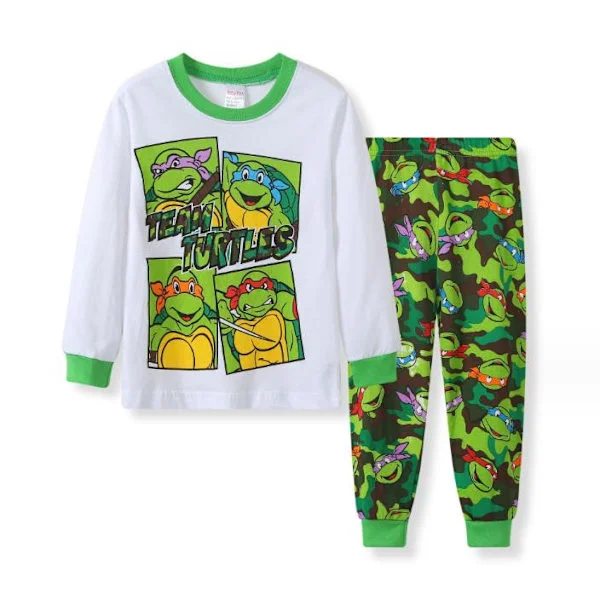 Barnens Teenage Mutant Ninja Turtles Pyjamas Set Långärmad Byxor A