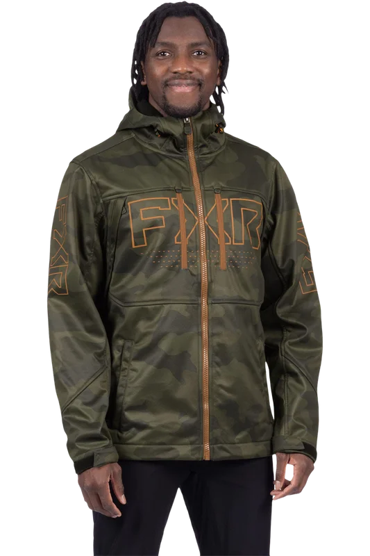 Softshell Jacke FXR Helium Pro Softshell MX/Enduro Le Armeegrün Tarnfarbe/Kupfer XL