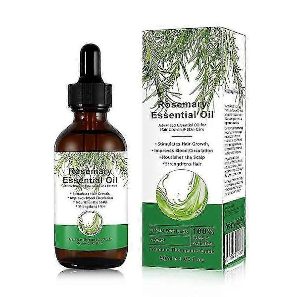 Veganic Natural Rosemary Oil for Hair Growth, Rosemary Essential Oils, Nourishes Scalp, Stimulates Hair Growth 60ml 1Pcs