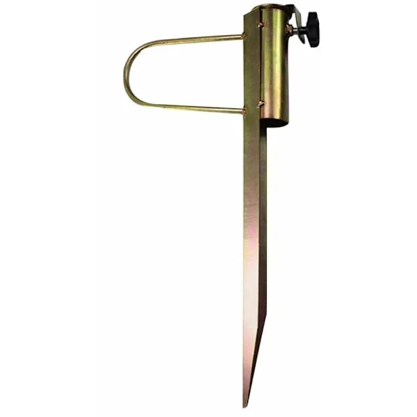 Strandparaplyfod, Heavy Duty Metal Stand, Jordindsats, Flagstang, Sand/Græsholder, Patio Paraplyanker Stake, Flagstang, Fiske Stang