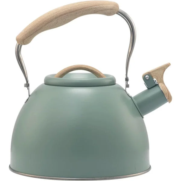 3L Rostfri Vattenkokare med Visselpipa, Spishäll Induktionsvattenkokare, Tekanna Kaffekokare för Kök Gasspis, Induktionshäll