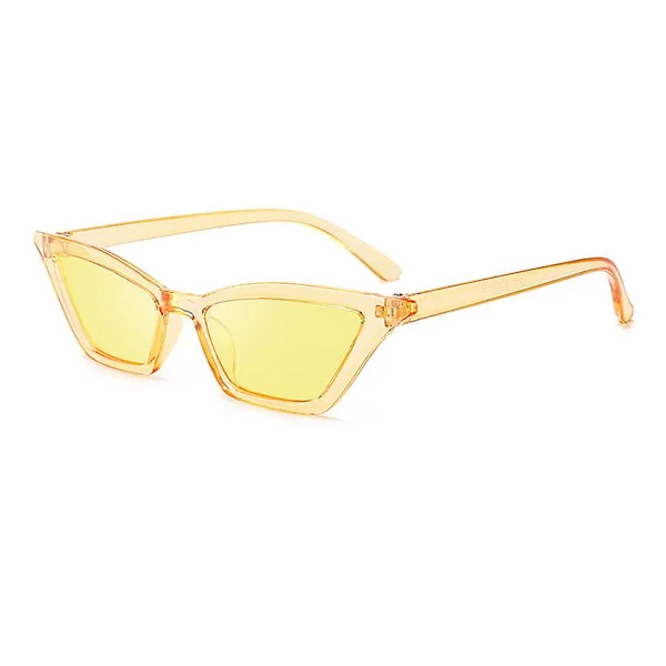 Vintage Cat Eye Solbriller Liten Trekant Form Stilig Uv400 Dame Shades Briller Mote Briller Moto Tilbehør Dekor| |