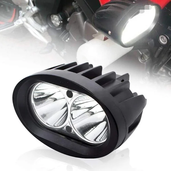 Motorcykel LED Extraljus, 20W Runda LED Strålkastare för Motorcykel