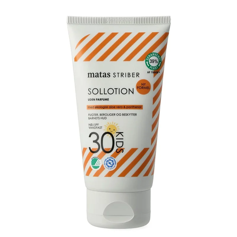 Spar 30% • Køb 2, Matas Striber Kids Sollotion SPF 30 Uden Parfume 80 ml, Børn & Forældre, Skincare Til Børn, Solcreme Til Børn