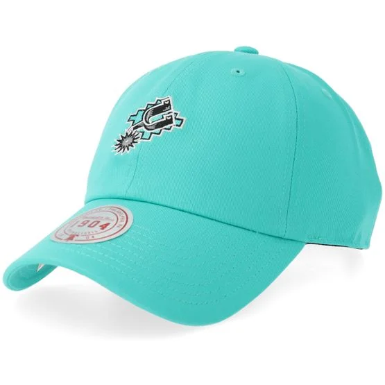 Mitchell & Ness - NBA Green unconstructed Czapka Z Daszkiem - San Antonio Spurs Insignia Hwc Teal Dad Cap @ Hatstore