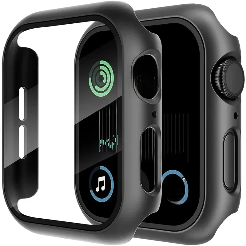 AliExpress - Glas + Abdeckung für Apple Watch Gehäuse 9 8 7 6 SE 5 iWatch Zubehör Displayschutzfolie Apple Watch Serie 44 mm 40 mm 41 mm 45 mm 42 mm 