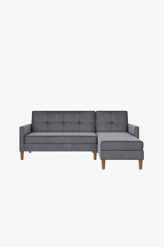 Dorel Home - Schäslong Bäddsoffa med förvaring Lilly - Grå - Bäddsoffor - Från Homeroom