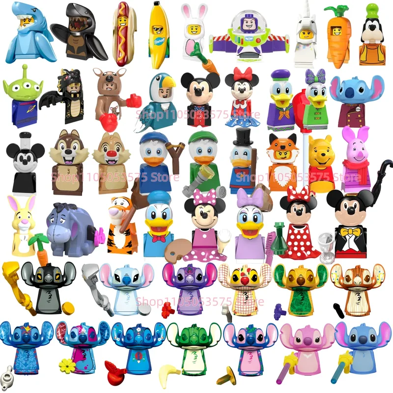 AliExpress - Disney-Cartoon-Figur, Baustein-Montagespielzeug für Kinder, MINI-Puzzle-Bausteine, Donald Duck, Mickey, Buzz Lightyear, Sammelgeschenke
