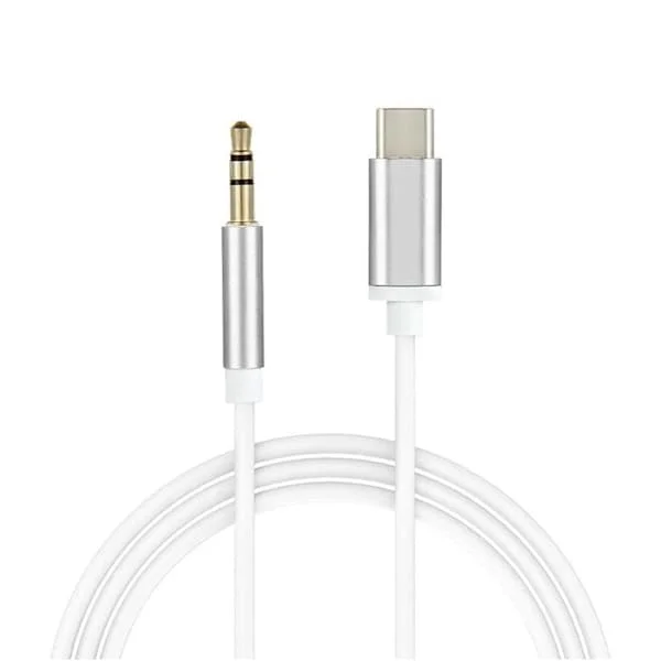 Type C til 3,5 mm hovedtelefon bilstereo kabel USB-C til 3,5 mm lyd Aux Jack kabel flettet Aux kabel