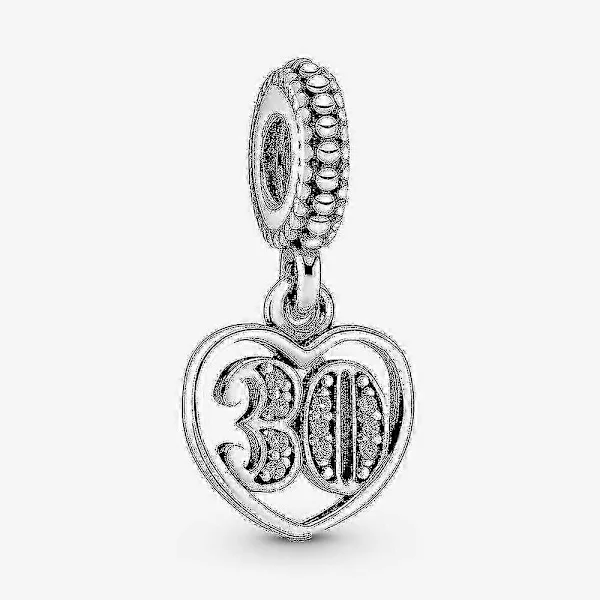 925 Sterling Sølv Charms Perler til Pandora Armbånd - 18 21 30mm Fejringsvedhæng - Smykker til Kvinder