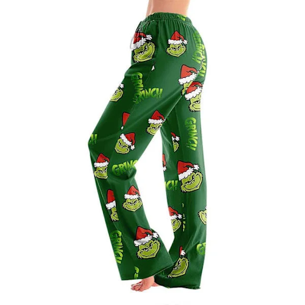 Dame Herre Par Jule Stygg Genser Genser Grinch Trykk Rund Hals Pullover Genser Langermet Grønn Monster AM A