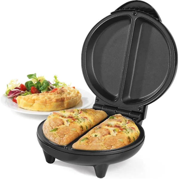 EK2716 Double Omelette Maker Double Egg Cooker with Non-Stick Plates, Deep Electric Multi-Cooker, 2-3 Minute Preheat Better Choice from JJGI