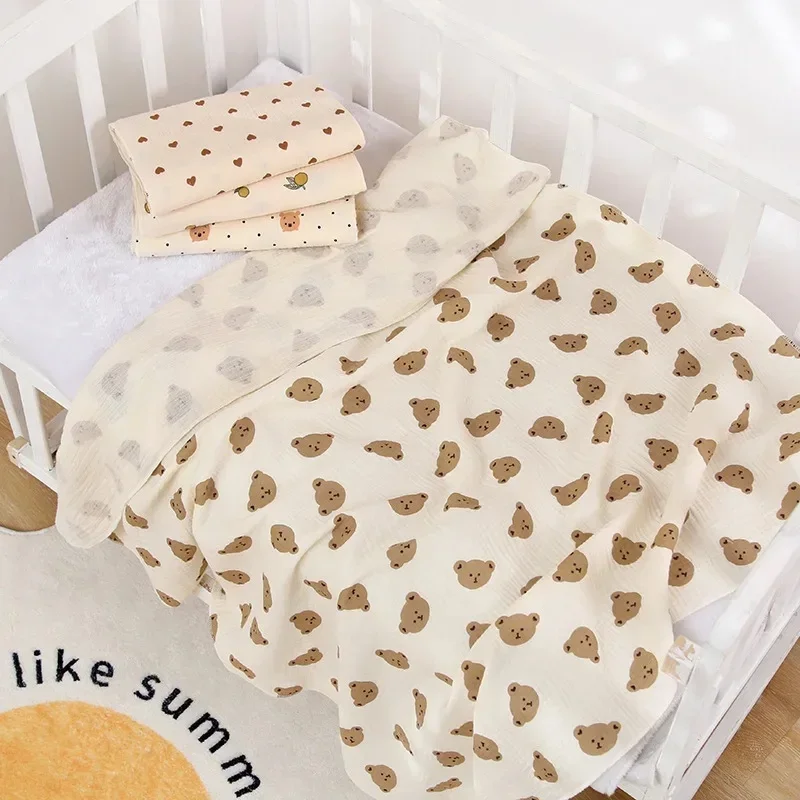 AliExpress - Baumwolle Musselin Niedlichen Cartoon Druck Baby Swaddle Decke Weiche Atmungsaktive Neugeborenen Baby Decke Für Kleinkinder Jungen 