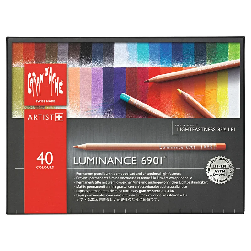 Caran d'Ache Luminance 6901 Farveblyanter sæt 40 stk