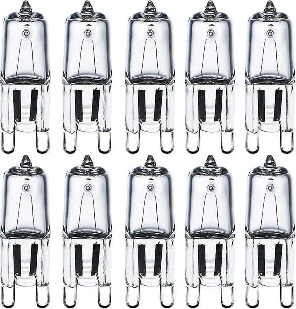 G9 Halogen Lamps 28w (29w) 230v 2800k Warm White Dimmable, G9 Capsule Bulbs For Chandeliers, Wall Lamps, Table Lamps, 10-pack (FMY)