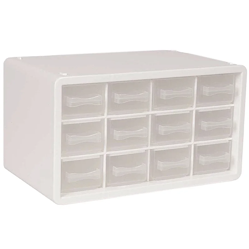 Raaco Oppbevaringskasse med 12 rom Off-White