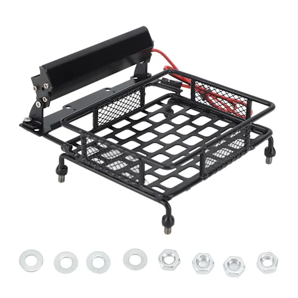 RC Bil Takstativ Bagasjebærer med LED-lys for Traxxas for Axial RC Bil Oppgraderingsdeler Tilbehør