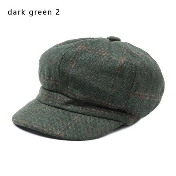 Octagonal Cap Hats Painter Newsboy Caps Women Berets DARK GREEN 2 dark green 2 dark green 2