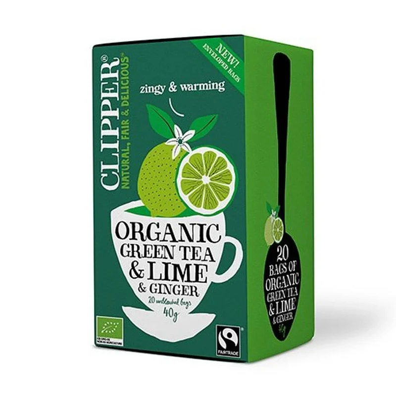 3 for 2 - Clipper Grøn Te m. Lime & Ingefær Ø 20 breve, Helse & Madvarer, Te, Grøn Te