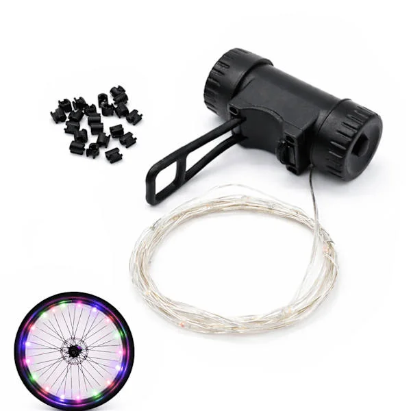Cykellygte, 20 LED-lys – 2,2 meter