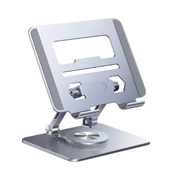 Nettbrettholder for iPad-stativ 360° Roterende Aluminium Telefonholder for Huawei Xiaomi Samsung Nettbrett Sammenleggbart Laptop-stativ~05984