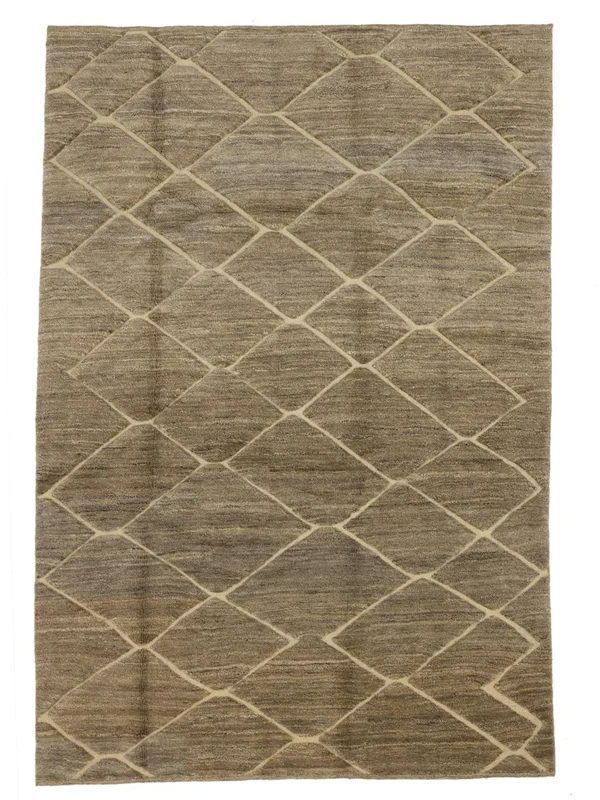 Handknuten Moroccan Berber 196X287 Orientalisk Ullmatta Brun