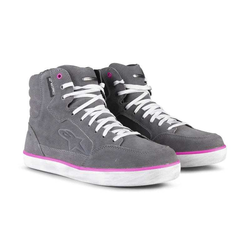Alpinestars J-6 Canvas MC-Skor Dam Grå/Rosa 37,5