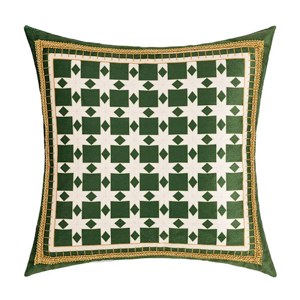 Putetrekk 25x25cm Blad Hjem Dekorativt Putetrekk Firkantet Putetrekk Lin Putetrekk til Sofa Bil Soverom 2-pakning Grønn 2