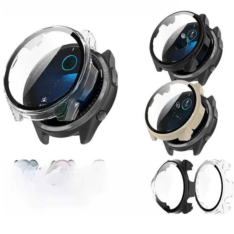 AliExpress - Étui de protection complet pour Garmin Forerunner 965 Forerunner 265 265S, housse de protection d'écran pc 2 en 1, coque + Film en verre 