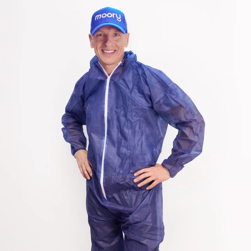 Engångsoverall One-Size, blå, 1 styck