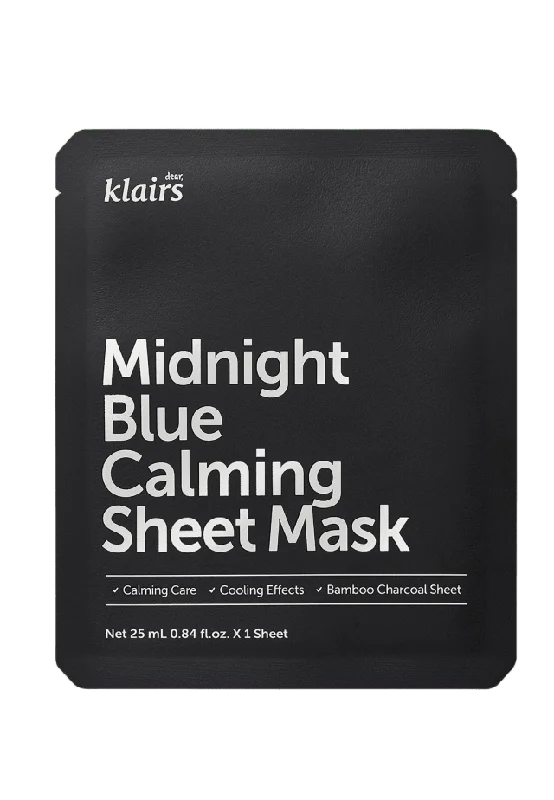 Klairs Midnight Blue Calming Sheet Mask Ansiktsmask & peeling Dam 25ML