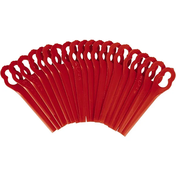 20-pakning trimmerkniver for GARDENA batteridrevet gresstrimmer Rød GARDENA BG-CT 18 Li/RG-CT 18/1 Li/GE-CT 18 Li.