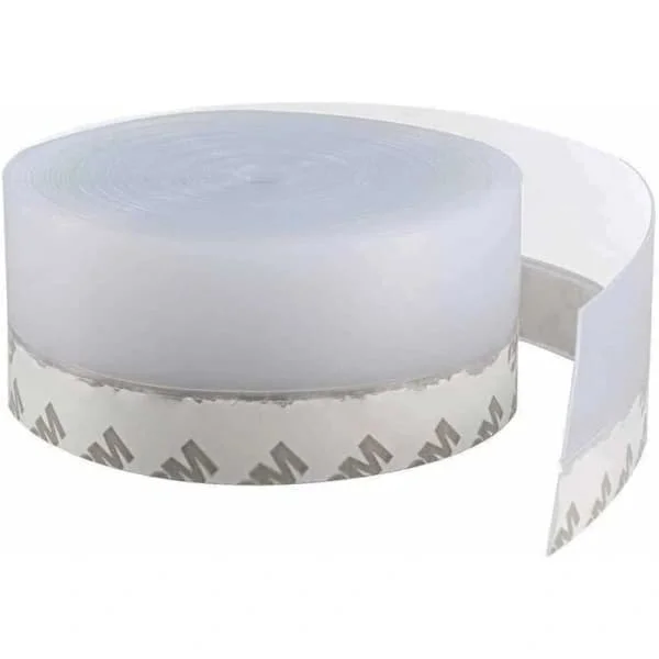 Transparent Silicone Door Bottom Sealing Strip Self-Adhesive Draft Stopper for Doors, Windows, and Glass Sliding Doors 10M 45MM Width45MM