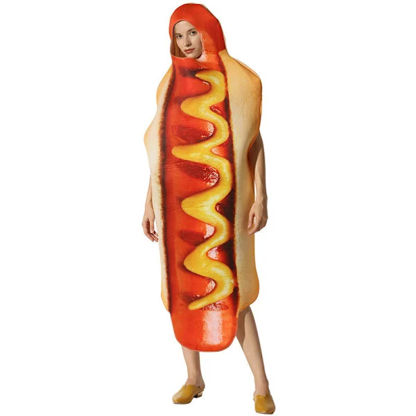 Hot deal til lav pris! Halloween kostymefest morsom pølsekostyme voksen familie festlig kostyme sceneopptreden Voksen One S-Glad