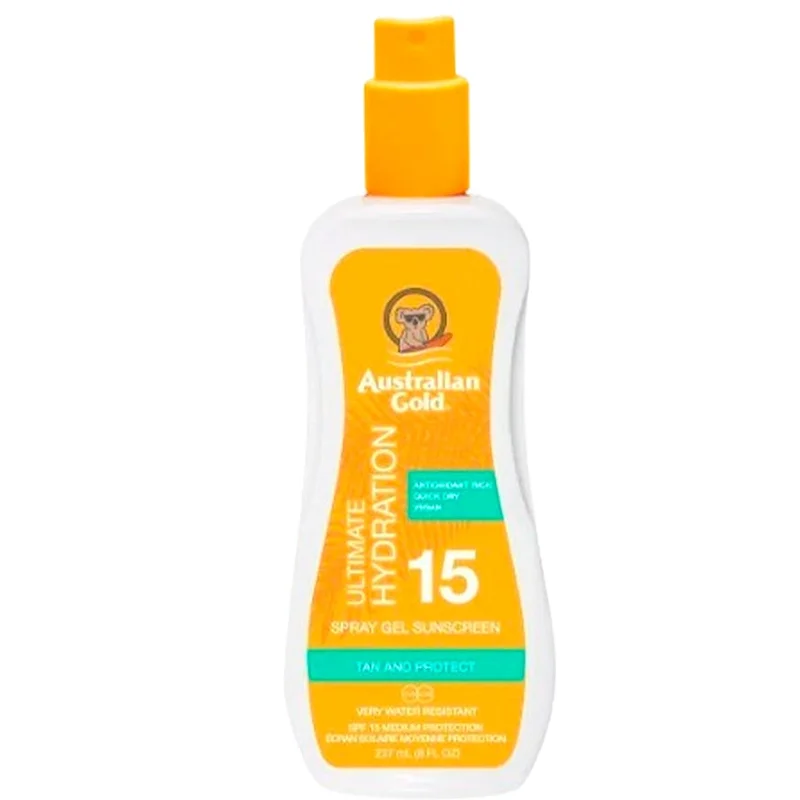 Spar 25% • Køb 2, Australian Gold Solcreme Ultimate Hydration Gel Spray SPF 15 237 ml, Hudpleje, Solcreme & Solpleje, Solcreme