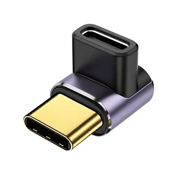 USB C Højre Vinkel Adapter 90 Graders Magnetisk Vinkel Op & Ned Type C Forlænger 40Gbps 100w Hurtig Opladning Type C Han