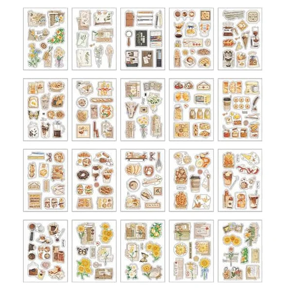 20 stk. Planner Klistermærker Ark Vandtætte Dekorative Planner Klistermærker til Journal Kalender Scrapbog Stil 2