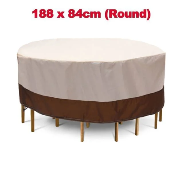 Vattentätt överdrag för runt bord, stol, bänk, soffa, dammtätt överdrag, utemöbler, 188*84 cm