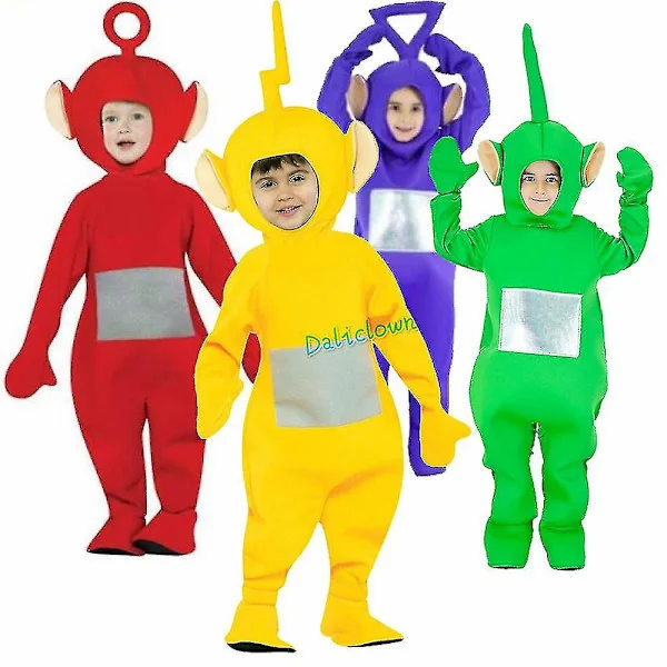 Teletubbies Kostyme For Barn Morsom Dipsy Po Laa Tinky Winky Onesie Julebursdagsfest Halloween Kostyme - en Dipsy Teletubbies Barn