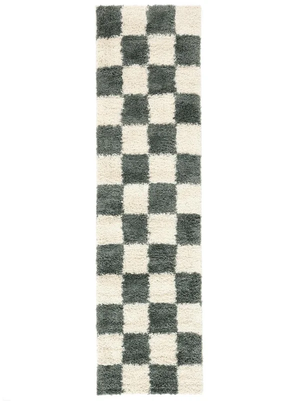 Ruudullinen Chessie Vihreä/Valkea Käytävämatto Pieni Oeko-Tex Matto